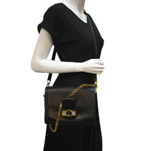 Load image into Gallery viewer, LOUIS VUITTON Dauphine MM Smooth Leather Shoulder Bag Black
