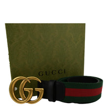 Load image into Gallery viewer, GUCCI Interlocking G Buckle Web Belt Black 404916 Size 80.32
