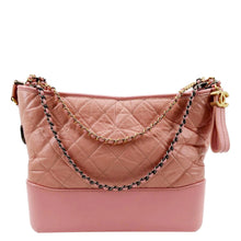 Load image into Gallery viewer, CHANEL Gabrielle Medium Aged Calfskin Leather Shoulder Bag Pink
