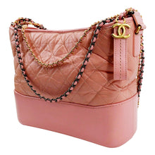 Load image into Gallery viewer, CHANEL Gabrielle Medium Aged Calfskin Leather Shoulder Bag Pink
