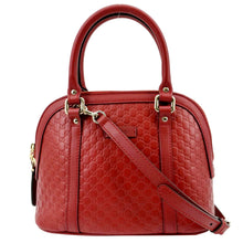 Load image into Gallery viewer, GUCCI Dome Convertible Leather Crossbody Bag Red 449654
