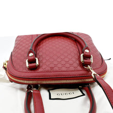 Load image into Gallery viewer, GUCCI Dome Convertible Leather Crossbody Bag Red 449654
