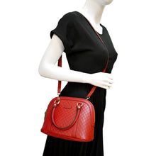 Load image into Gallery viewer, GUCCI Dome Convertible Leather Crossbody Bag Red 449654
