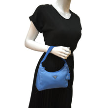 Load image into Gallery viewer, PRADA Re-Edition 2000 Nylon Hobo Bag Blue
