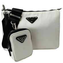 Load image into Gallery viewer, Prada Re-Nylon Leather Shoulder Bag in White Color - Front
