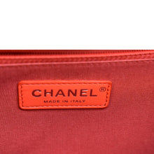 Load image into Gallery viewer, CHANEL Medium Boy Flap Chevron Quilted Calfskin Shoulder Bag Red
