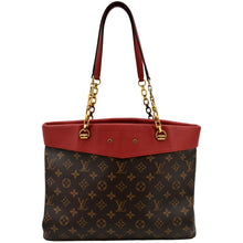 Load image into Gallery viewer, LOUIS VUITTON Pallas Shopper Chain Monogram Canvas Shoulder Bag Brown
