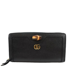 Load image into Gallery viewer, GUCCI Diana Continental Leather Wallet Black 658634
