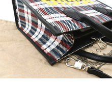 Load image into Gallery viewer, GUCCI Iccug Checked Embroidered Canvas Tote Bag Multicolor 659983
