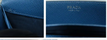 Load image into Gallery viewer, Prada Envelope Flap Saffiano Cuir Calfskin Monochrome Patches Chain Shoulder Bag Blue
