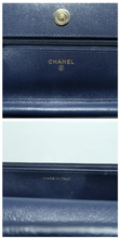 Load image into Gallery viewer, Chanel WOC Caviar Quilted Wallet on Chain Navy Blue
