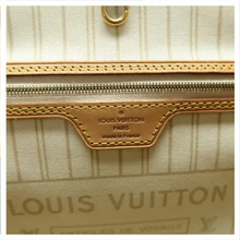 Load image into Gallery viewer, LOUIS VUITTON Neverfull  Canvas Leather Shoulder Bag White

