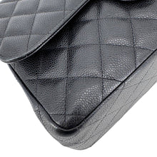Load image into Gallery viewer, CHANEL Classic Jumbo Double Flap Quilted Caviar Leather Shoulder Bag Black
