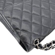 Load image into Gallery viewer, CHANEL Classic Jumbo Double Flap Quilted Caviar Leather Shoulder Bag Black
