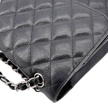 Load image into Gallery viewer, CHANEL Classic Jumbo Double Flap Quilted Caviar Leather Shoulder Bag Black
