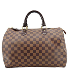 Load image into Gallery viewer, LOUIS VUITTON Speedy 35 Damier Ebene Satchel Bag Brown
