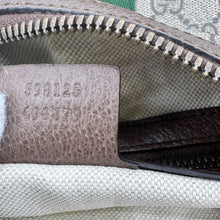 Load image into Gallery viewer, GUCCI Ophidia Web Half Moon GG Supreme Canvas Hobo Bag Beige 598125
