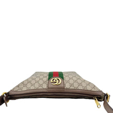 Load image into Gallery viewer, GUCCI Ophidia Web Half Moon GG Supreme Canvas Hobo Bag Beige 598125
