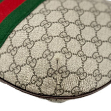 Load image into Gallery viewer, GUCCI Ophidia Web Half Moon GG Supreme Canvas Hobo Bag Beige 598125
