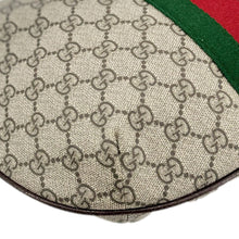 Load image into Gallery viewer, GUCCI Ophidia Web Half Moon GG Supreme Canvas Hobo Bag Beige 598125
