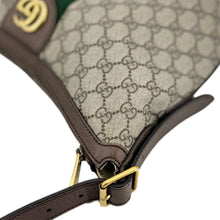 Load image into Gallery viewer, GUCCI Ophidia Web Half Moon GG Supreme Canvas Hobo Bag Beige 598125
