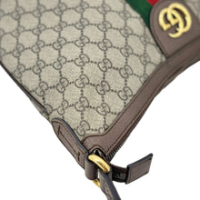 Load image into Gallery viewer, GUCCI Ophidia Web Half Moon GG Supreme Canvas Hobo Bag Beige 598125
