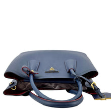 Load image into Gallery viewer, PRADA Double Handle Medium Saffiano Leather Shoulder Bag Navy Blue
