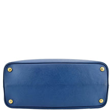 Load image into Gallery viewer, PRADA Double Handle Medium Saffiano Leather Shoulder Bag Navy Blue

