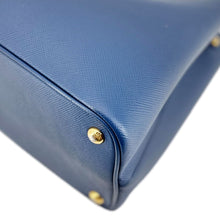 Load image into Gallery viewer, PRADA Double Handle Medium Saffiano Leather Shoulder Bag Navy Blue
