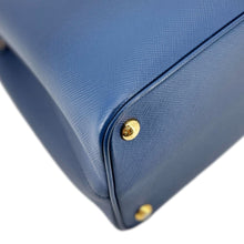 Load image into Gallery viewer, PRADA Double Handle Medium Saffiano Leather Shoulder Bag Navy Blue
