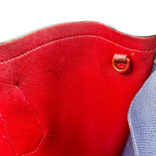 Load image into Gallery viewer, PRADA Double Handle Medium Saffiano Leather Shoulder Bag Navy Blue
