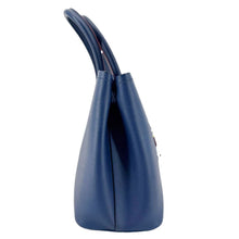 Load image into Gallery viewer, PRADA Double Handle Medium Saffiano Leather Shoulder Bag Navy Blue
