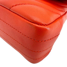 Load image into Gallery viewer, CHANEL Classic Double Flap Medium Chevron Leather Shoulder Bag Orange
