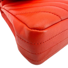 Load image into Gallery viewer, CHANEL Classic Double Flap Medium Chevron Leather Shoulder Bag Orange
