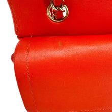 Load image into Gallery viewer, CHANEL Classic Double Flap Medium Chevron Leather Shoulder Bag Orange
