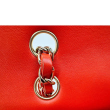 Load image into Gallery viewer, CHANEL Classic Double Flap Medium Chevron Leather Shoulder Bag Orange
