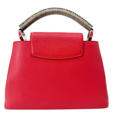 Load image into Gallery viewer, LOUIS VUITTON Capucines BB Python Handle Leather Satchel Shoulder Bag Red
