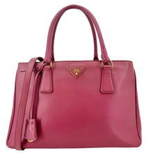 Load image into Gallery viewer, PRADA Galleria Double Zip Saffiano Leather Top Handle Tote Bag Pink
