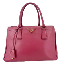 Load image into Gallery viewer, PRADA Galleria Double Zip Saffiano Leather Top Handle Tote Bag Pink
