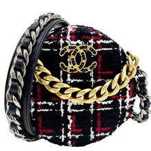 Load image into Gallery viewer, CHANEL 19 Round Tweed Chain Crossbody Bag Multicolor
