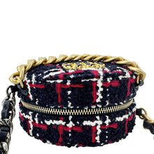 Load image into Gallery viewer, CHANEL 19 Round Tweed Chain Crossbody Bag Multicolor
