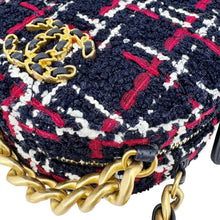 Load image into Gallery viewer, CHANEL 19 Round Tweed Chain Crossbody Bag Multicolor
