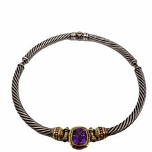 Load image into Gallery viewer, DAVID YURMAN Sterling Silver Amethyst Cable Necklace
