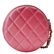 Load image into Gallery viewer, CHANEL Round Pearls Quilted Leather Crossbody Bag Pink
