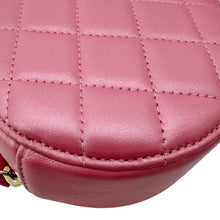 Load image into Gallery viewer, CHANEL Round Pearls Quilted Leather Crossbody Bag Pink
