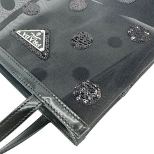Load image into Gallery viewer, PRADA Ricamo Rete Polka Dot Mesh Tote BLack
