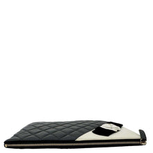 Load image into Gallery viewer, CHANEL Camellia O Case Medium Quilted Leather Clutch Black
