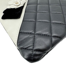 Load image into Gallery viewer, CHANEL Camellia O Case Medium Quilted Leather Clutch Black
