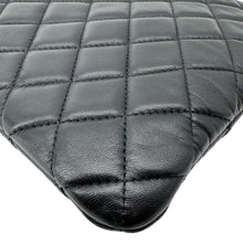 Load image into Gallery viewer, CHANEL Camellia O Case Medium Quilted Leather Clutch Black
