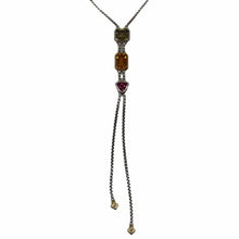 Load image into Gallery viewer, DAVID YURMAN Novella Y-Necklace Pave Diamond Silver Multicolor
